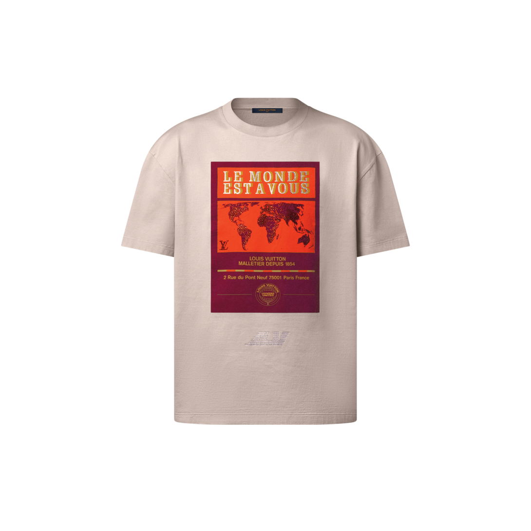 Embellished Graphic Cotton T-Shirt - Ready-to-Wear | LOUIS VUITTON